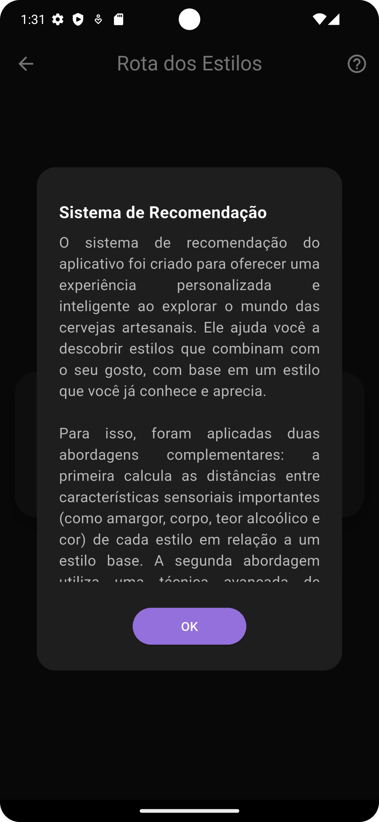 Tela do aplicativo Beer Sommelier 4