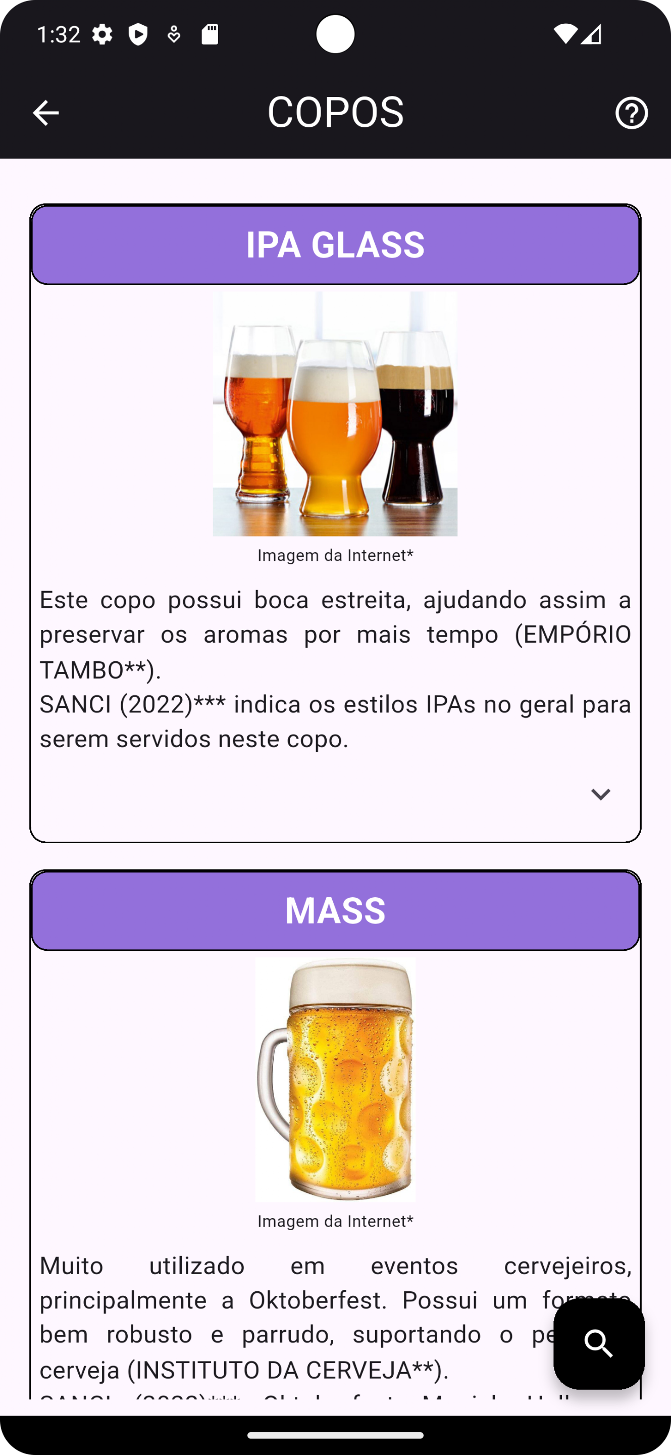 Tela do aplicativo Beer Sommelier 6